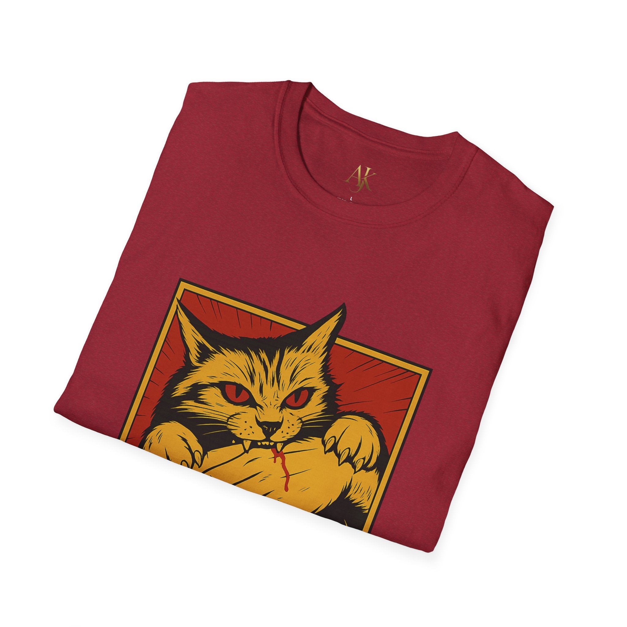 Whimsical Cat Unisex Softstyle T-Shirt - Purrfect Gift for Cat Lovers, Cute Pet Apparel, Funny Animal Tee, Fun Casual Wear